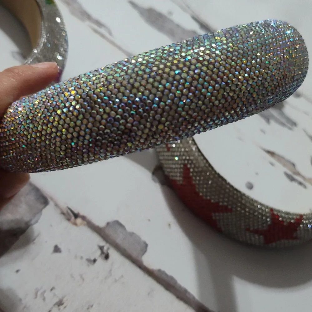 Colorful Crystal-Embellished Headbands Bling Headbands - Picture 3 of 4
